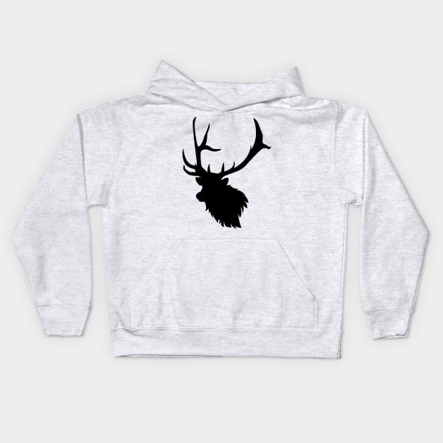 Elk Head Kids Hoodie by Irkhamsterstock